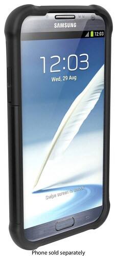 Front Standard. Ballistic - Shell Gel Series Case for Samsung Galaxy Note II Mobile Phones - Black/Black.