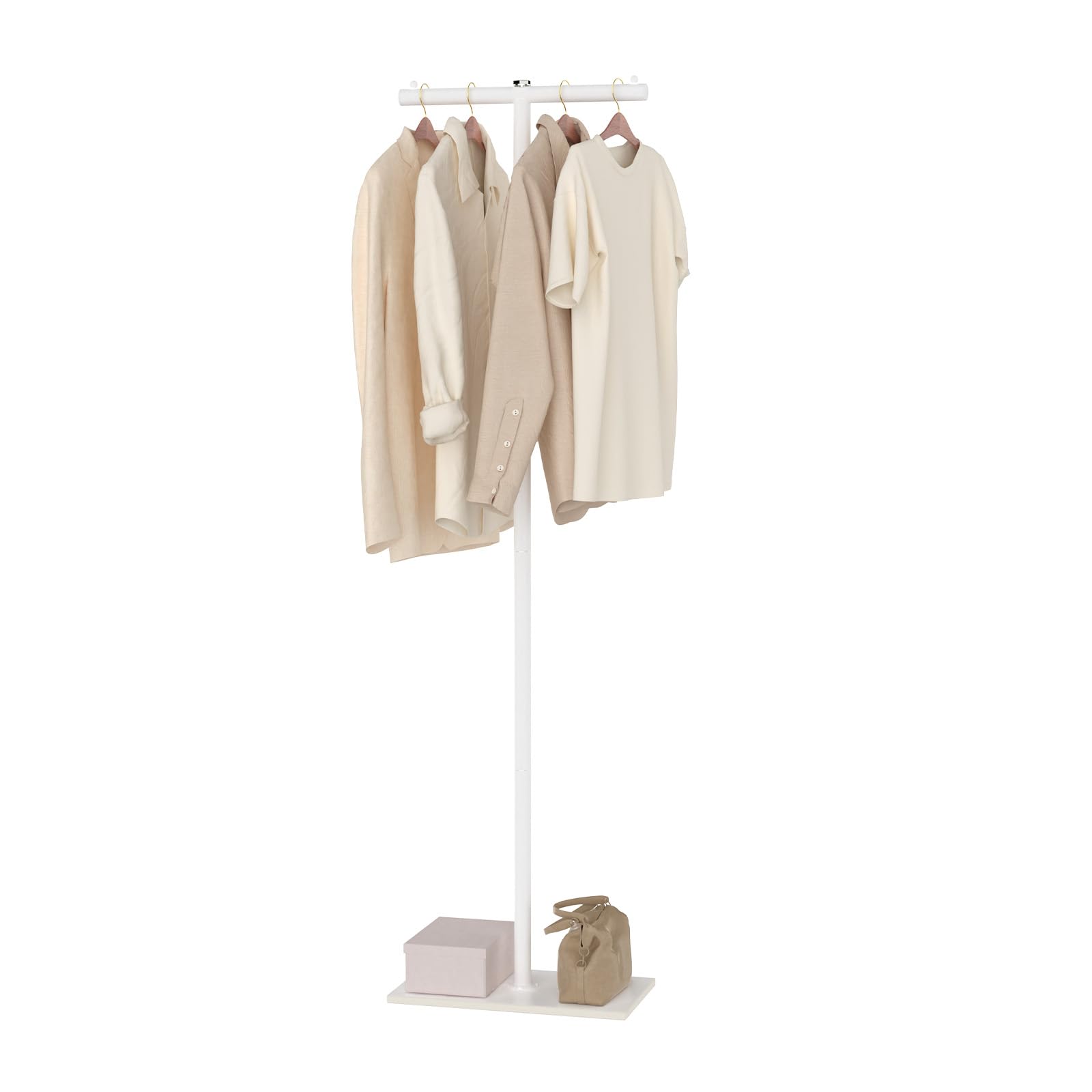 Hirose Alice T shaped Coat Rack Freestanding Modern Clothes Rack with ...
