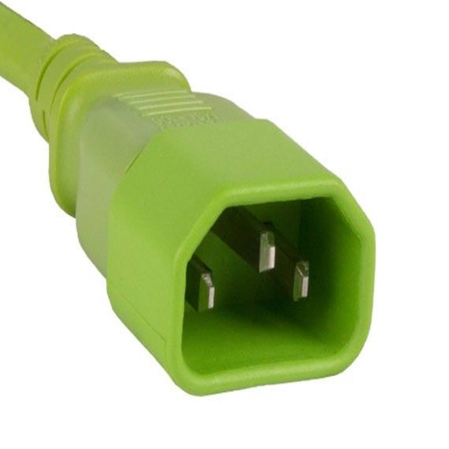 Angle. Sanoxy - SANOXY Cables and Adapters; 3ft 18 AWG Computer Power Extension Cord IEC320 C13 to IEC320 C14, Green - Green.
