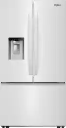 Whirlpool - 29.58 cu. ft. French Door Bottom Freezer Refrigerator with More space with Family-Sized Capacity - White - Front_Zoom