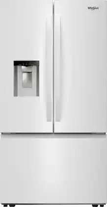 Whirlpool - 29.58 cu. ft. French Door Bottom Freezer Refrigerator with More space with Family-Sized Capacity - White