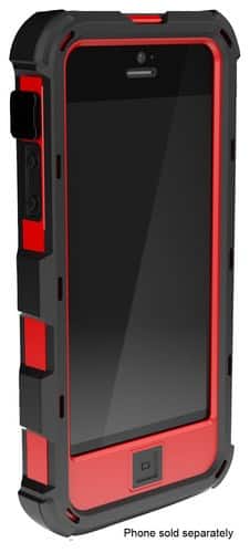 Front Standard. Ballistic - Hard Core Case for Apple® iPhone® 5 - Black/Red.