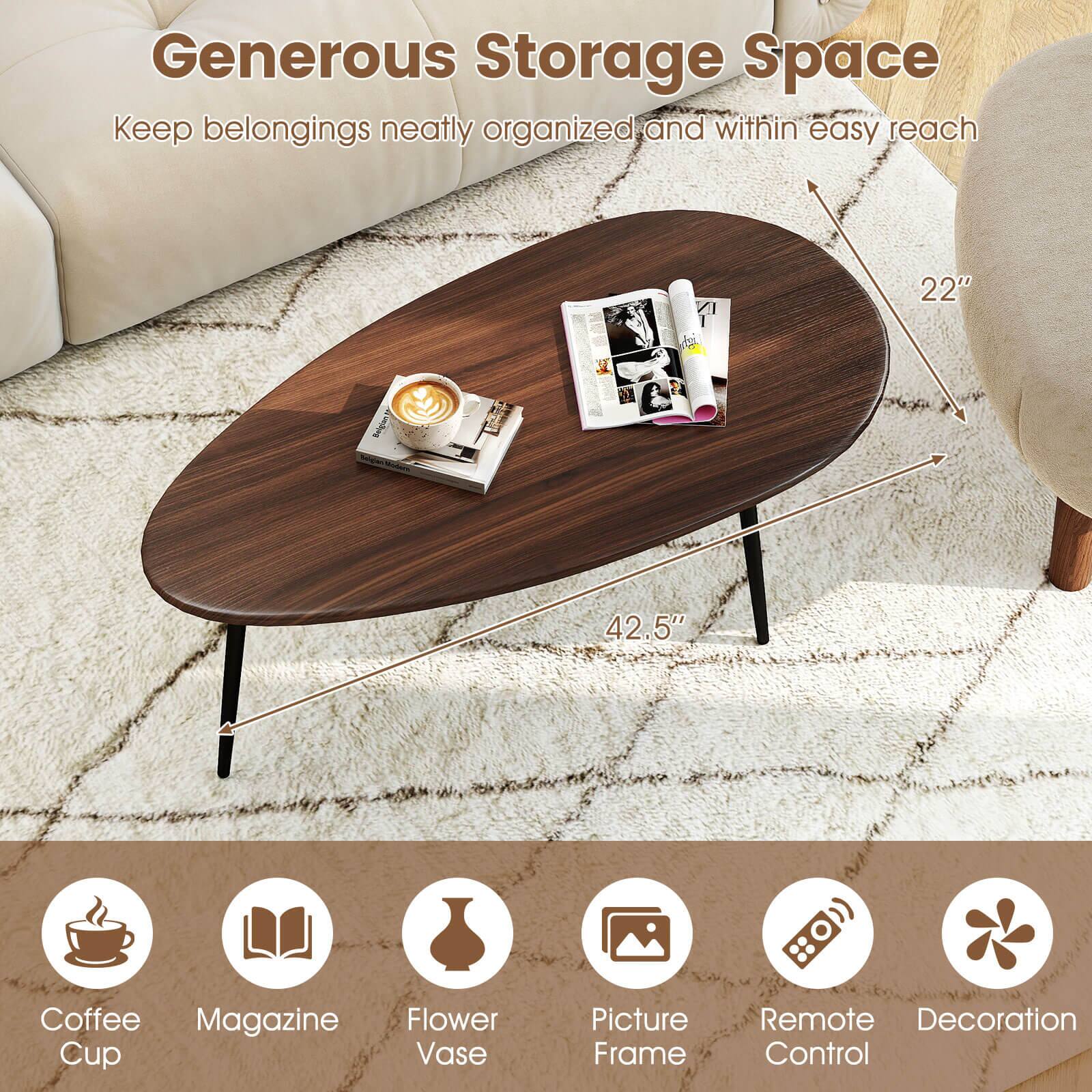 Generous Storage Space  
Keep belongings neatly organized and within easy reach

22"  
42.5"

Coffee Cup  
Magazine  
Flower Vase  
Picture Frame  
Remote Control  
Decoration