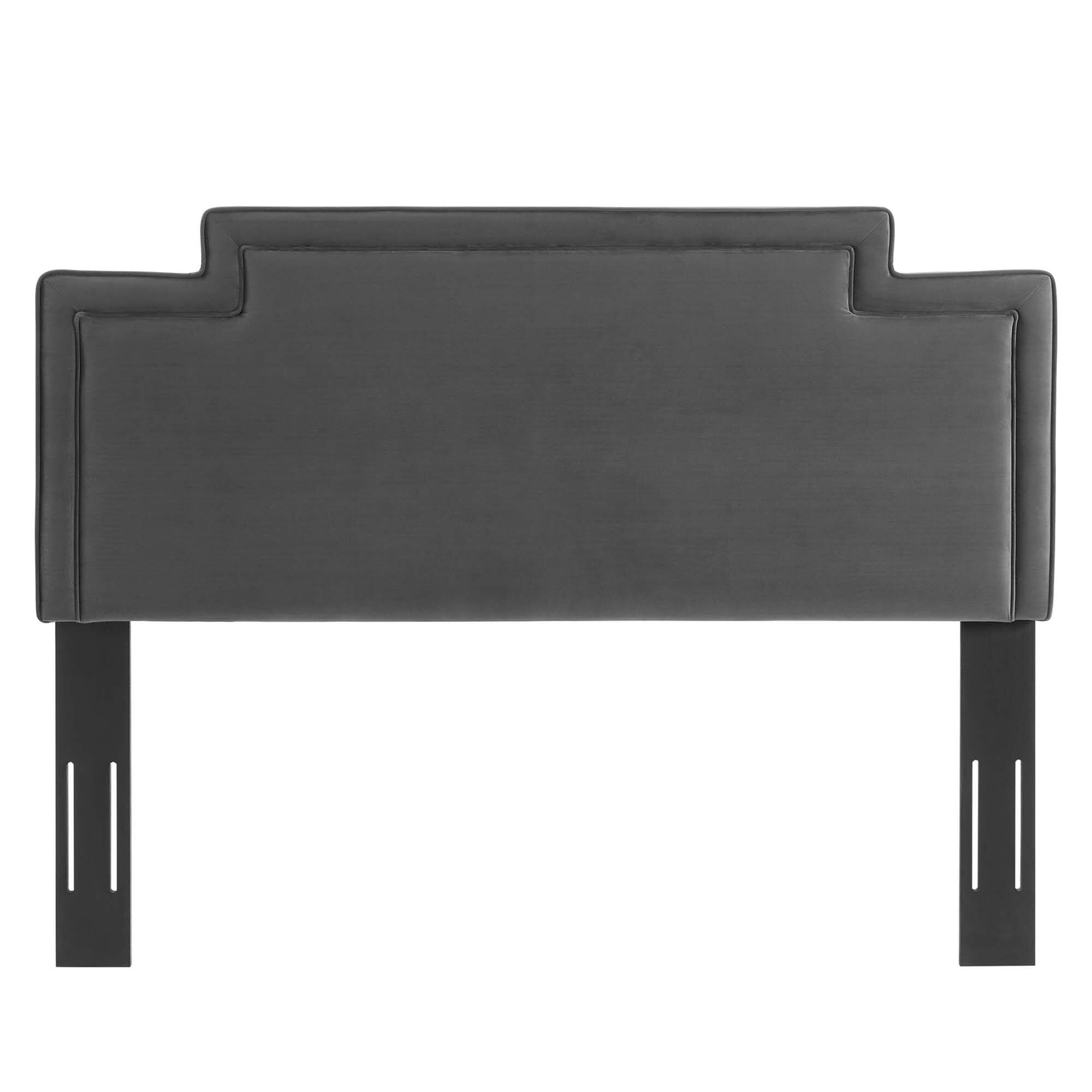 Back. Modway - Transfix Performance Velvet Full/Queen Headboard by Modway - Charcoal.