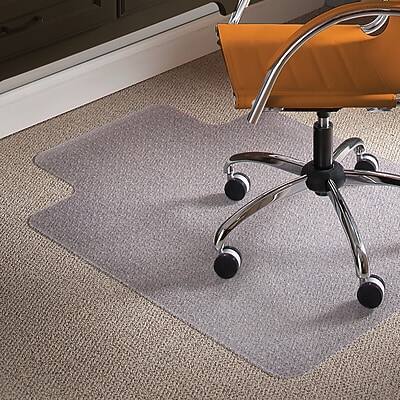 Alt View 1. ES Robbins - Natural Origins Carpet Chair Mat with Lip, 36" x 48'', Low-Pile - Clear.