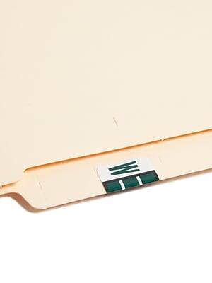 Alt View 1. Smead - BCCR Labels File Folder Label, W, Dark Green, 500 Labels/Pack - Green.