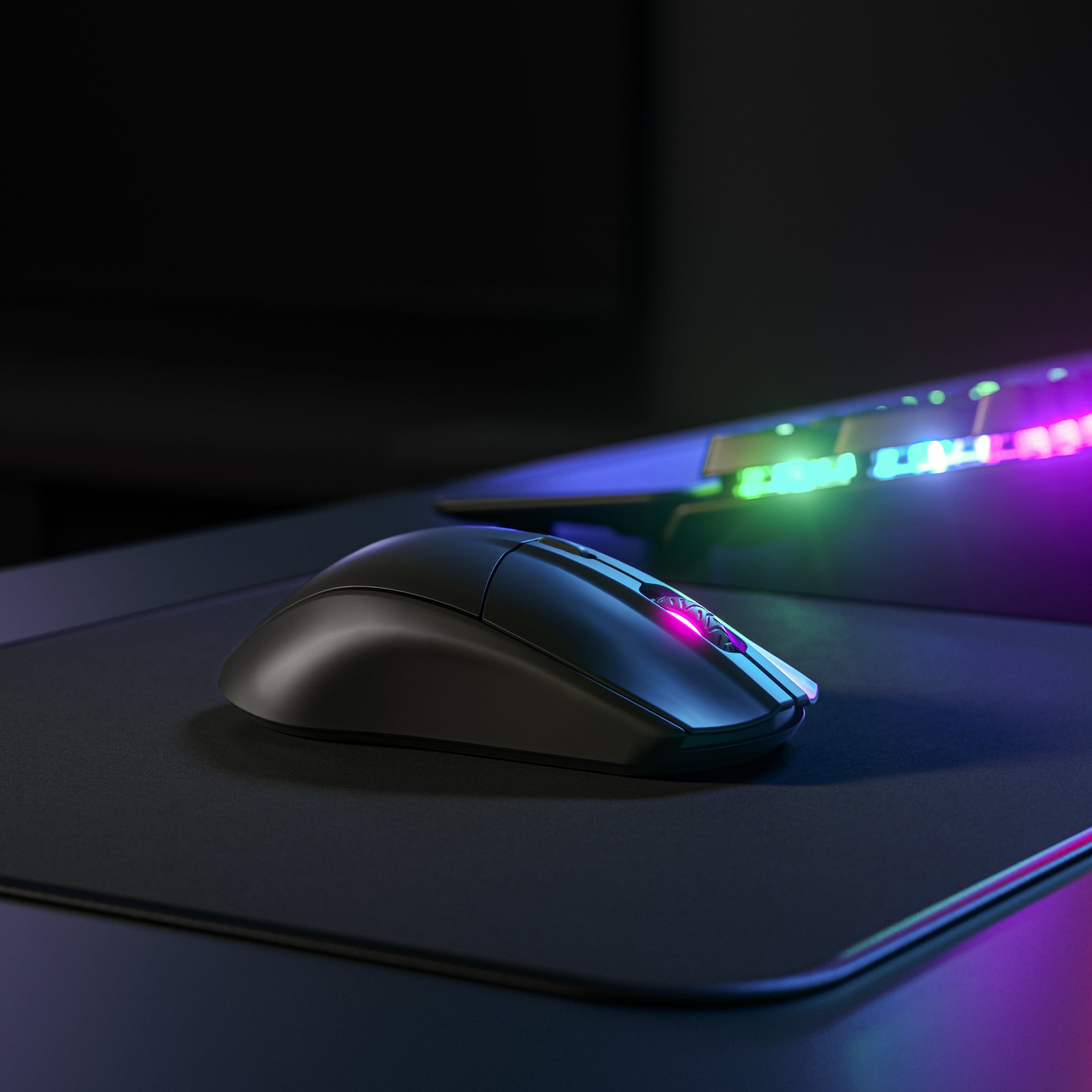 Back. SteelSeries - Rival 3 Lightweight Wireless Optical Gaming Mouse with Brilliant Prism RGB Lighting - Black.