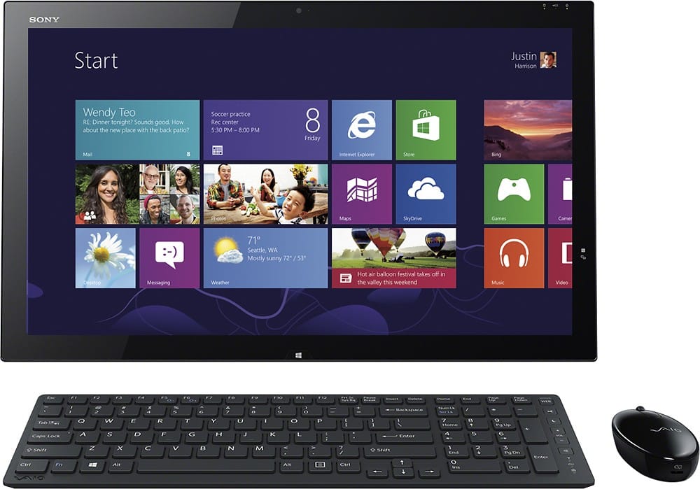 Best Buy: Sony VAIO 21.5 Portable Touch-Screen All-In-One Computer Intel  Core i5 8GB Memory 750GB Hard Drive SVT21215CXB