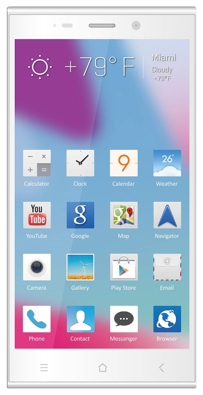 Front. BLU - Life Pure XL 4G Cell Phone (Unlocked) - White.