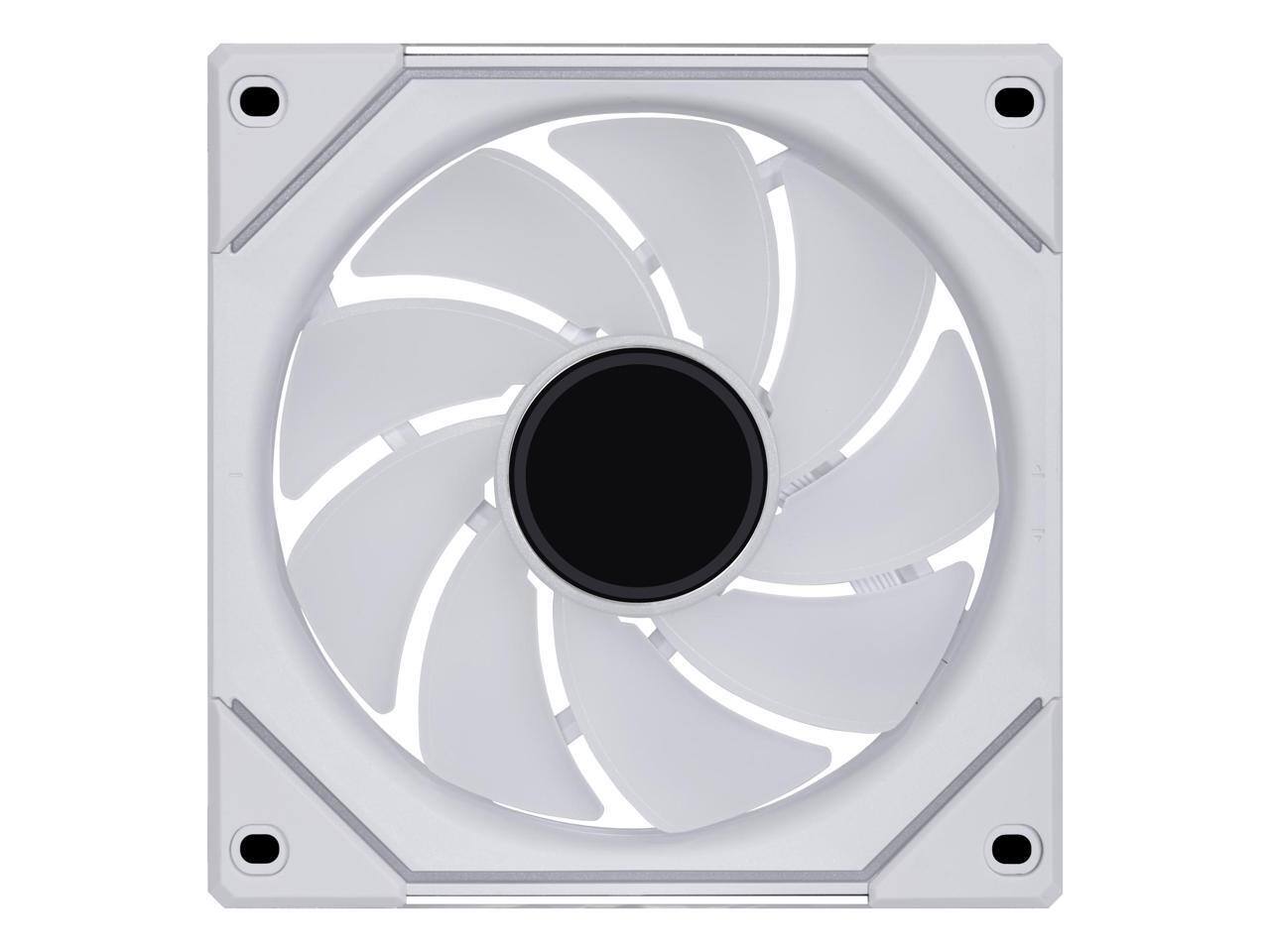 Alt View 2. Lian Li - LIAN LI UNI FAN SL INFINITY 120 RGB WHITE  REVERSE BLADE VERSION ---UF-RSLIN120-1W (No controller included) - White.