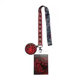 Game of Thrones - House Targaryen Lanyard w/ PVC Charm - Red