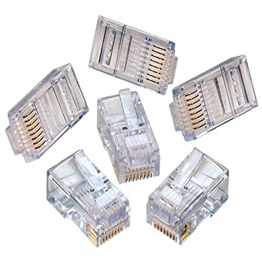 Alt View 1. ACJPR - RJ45 Cat5/Cat5e Connectors 1000-Pack, 8P8C Modular Network Cable Ends.