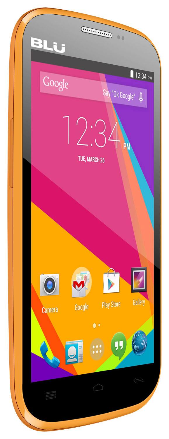 Front. BLU - Studio 5.0 K Cell Phone (Unlocked) - Orange.