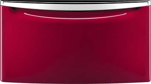 Front Standard. Whirlpool - Washer/Dryer Laundry Pedestal with Storage Drawer - Cranberry Red.