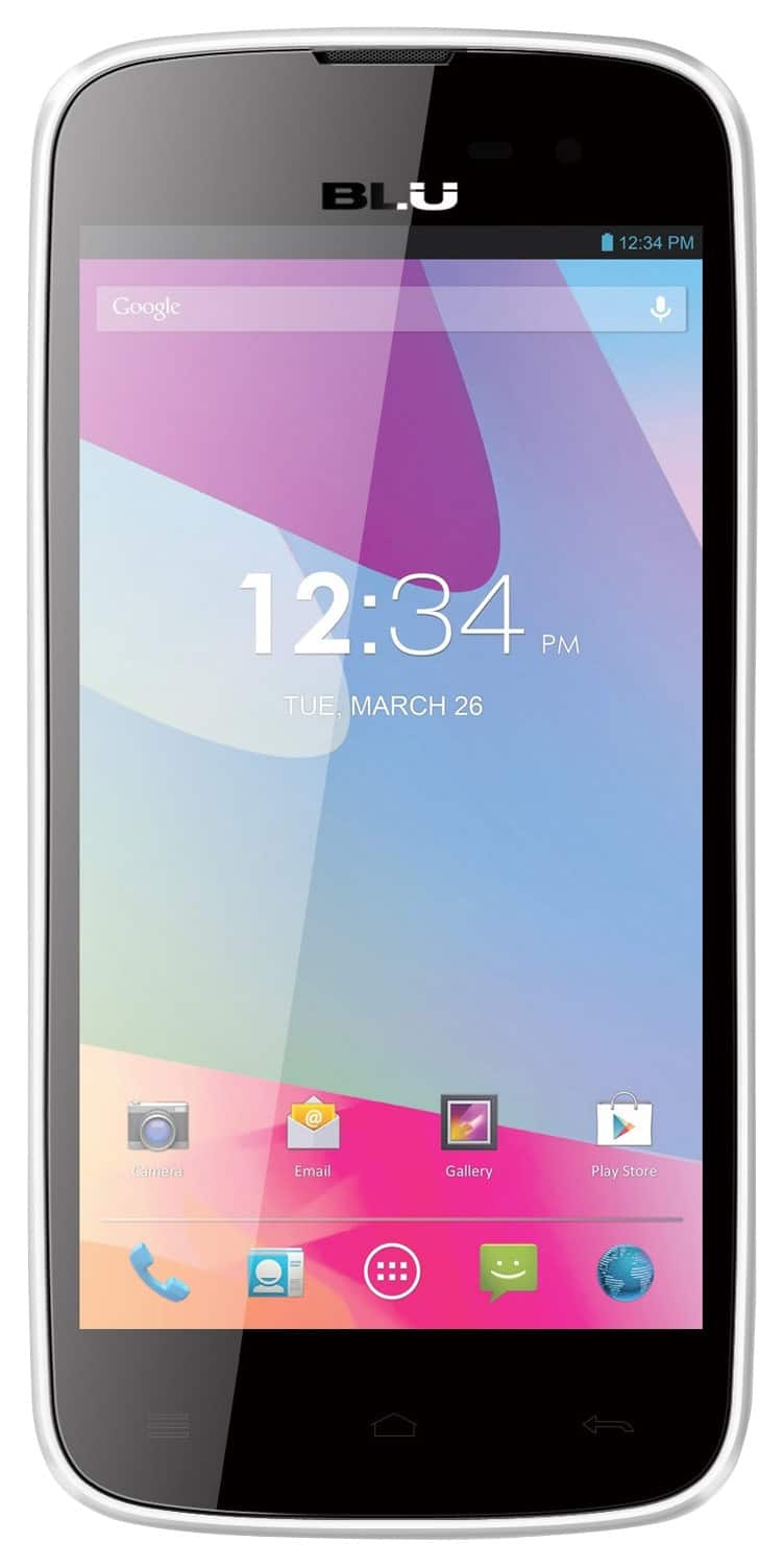 Front. BLU - Neo 4.5 4G Cell Phone (Unlocked) - White/Black.
