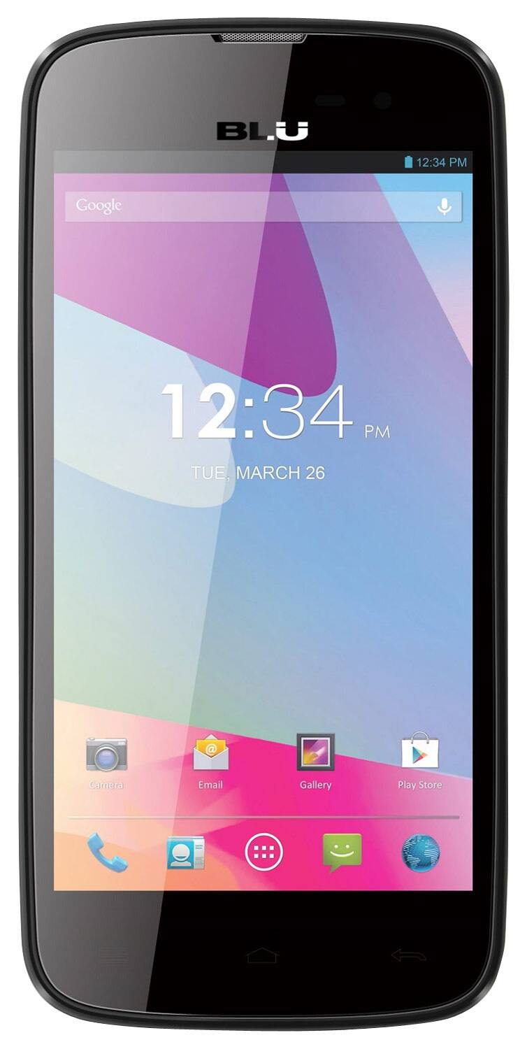 Front. BLU - Neo 4.5 4G Cell Phone (Unlocked) - Black.