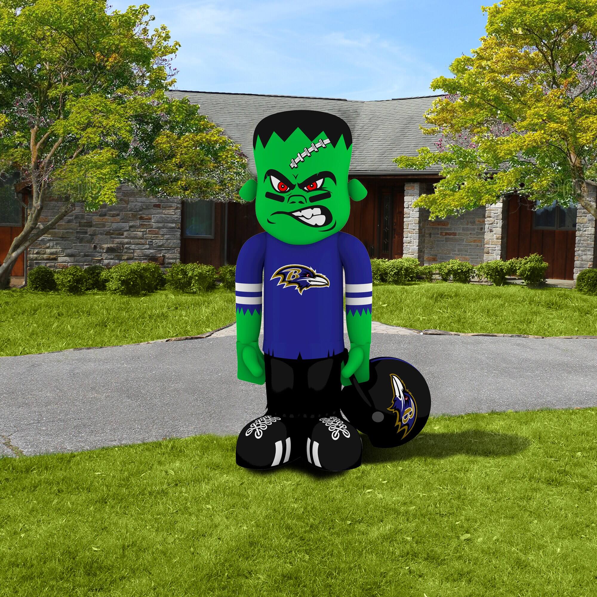 Alt View 3. Sporticulture - Baltimore Ravens Halloween Lawn Inflatable Steinbacker - Multicolor.