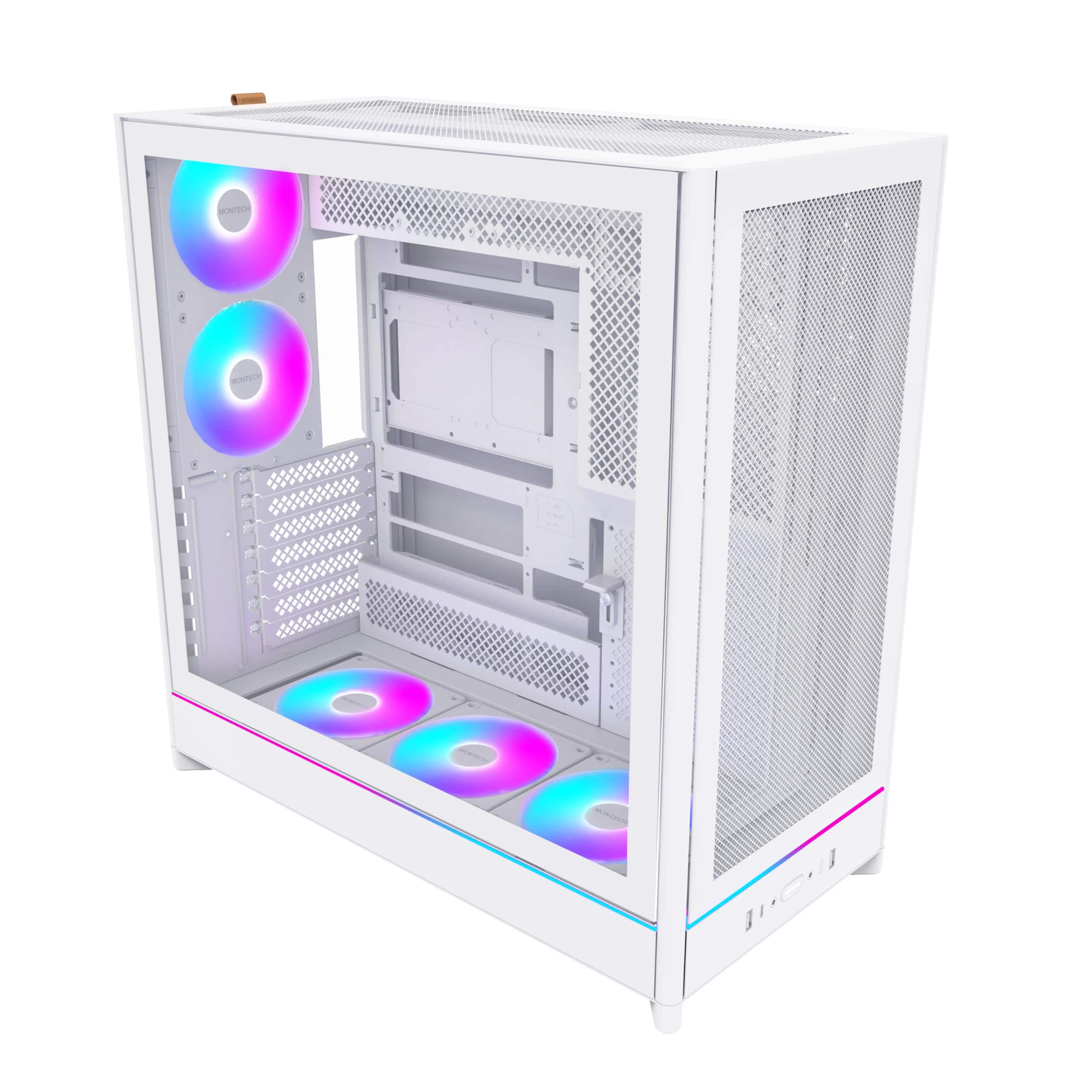 Montech - HS01 Pro ATX Mid Tower Case - White
