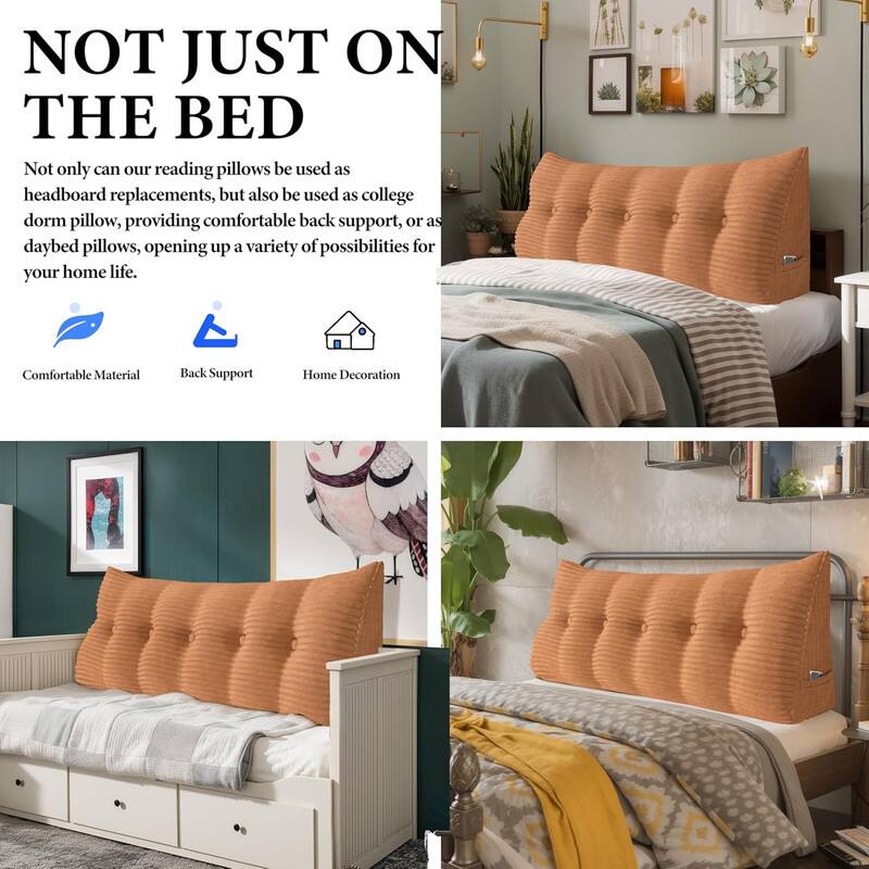 Not just on the bed. Not only can our reading pillows be used as headboard replacements, but also as college dorm pillows, providing comfortable back support, or as daybed pillows, opening up a variety of possibilities for your home life. Comfortable Material, Back Support, Home Decoration.