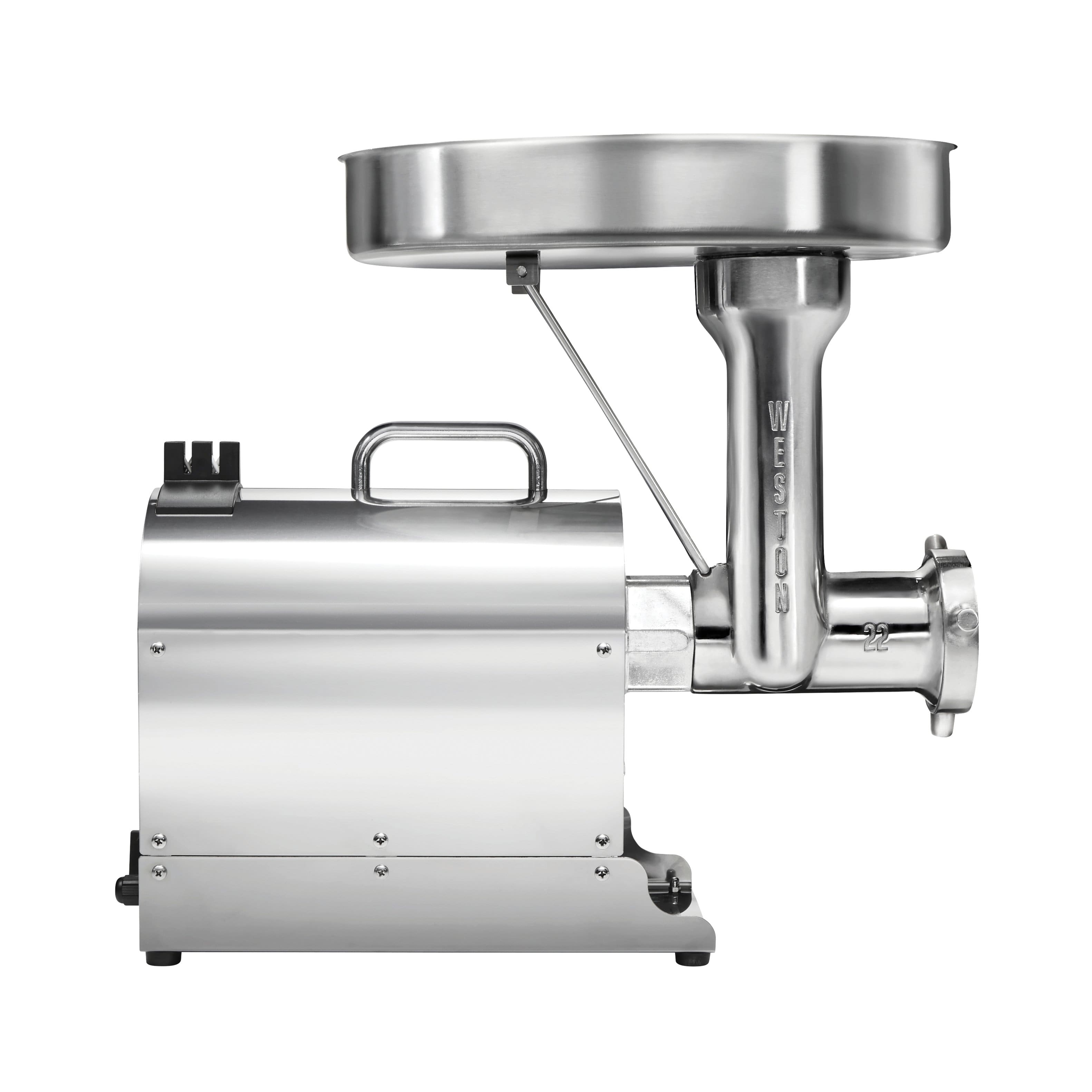 Front. Weston - Pro Series #22 Electric Meat Grinder and Sausage Stuffer - Silver.
