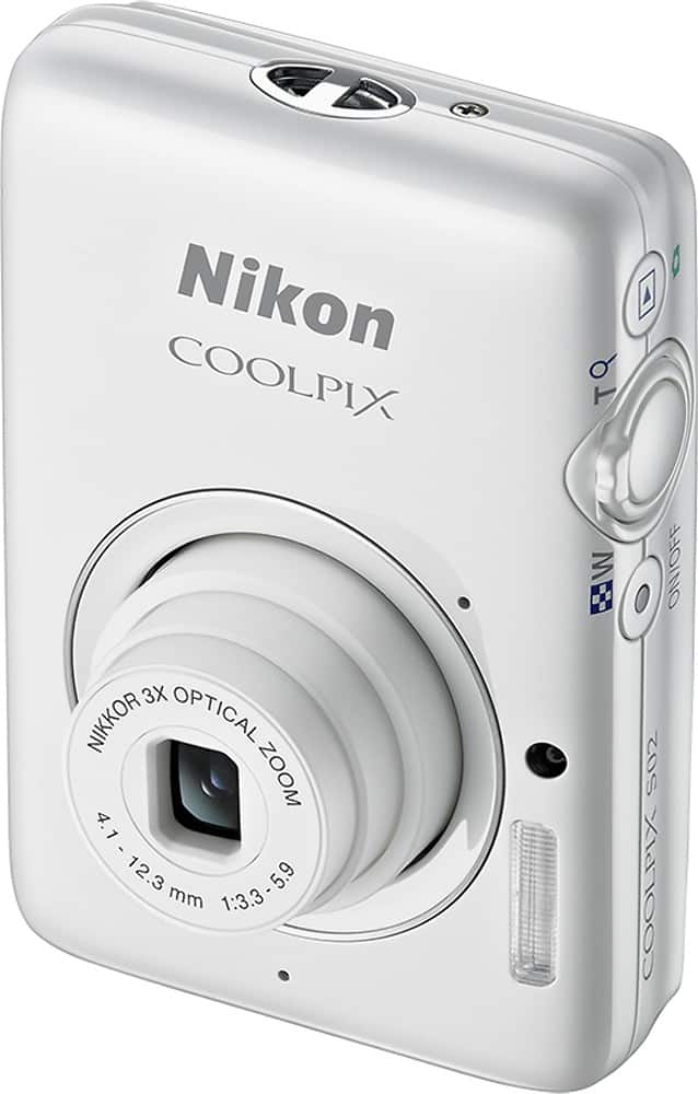 Best Buy: Nikon Coolpix S02 13.2-Megapixel Digital Camera White 26432