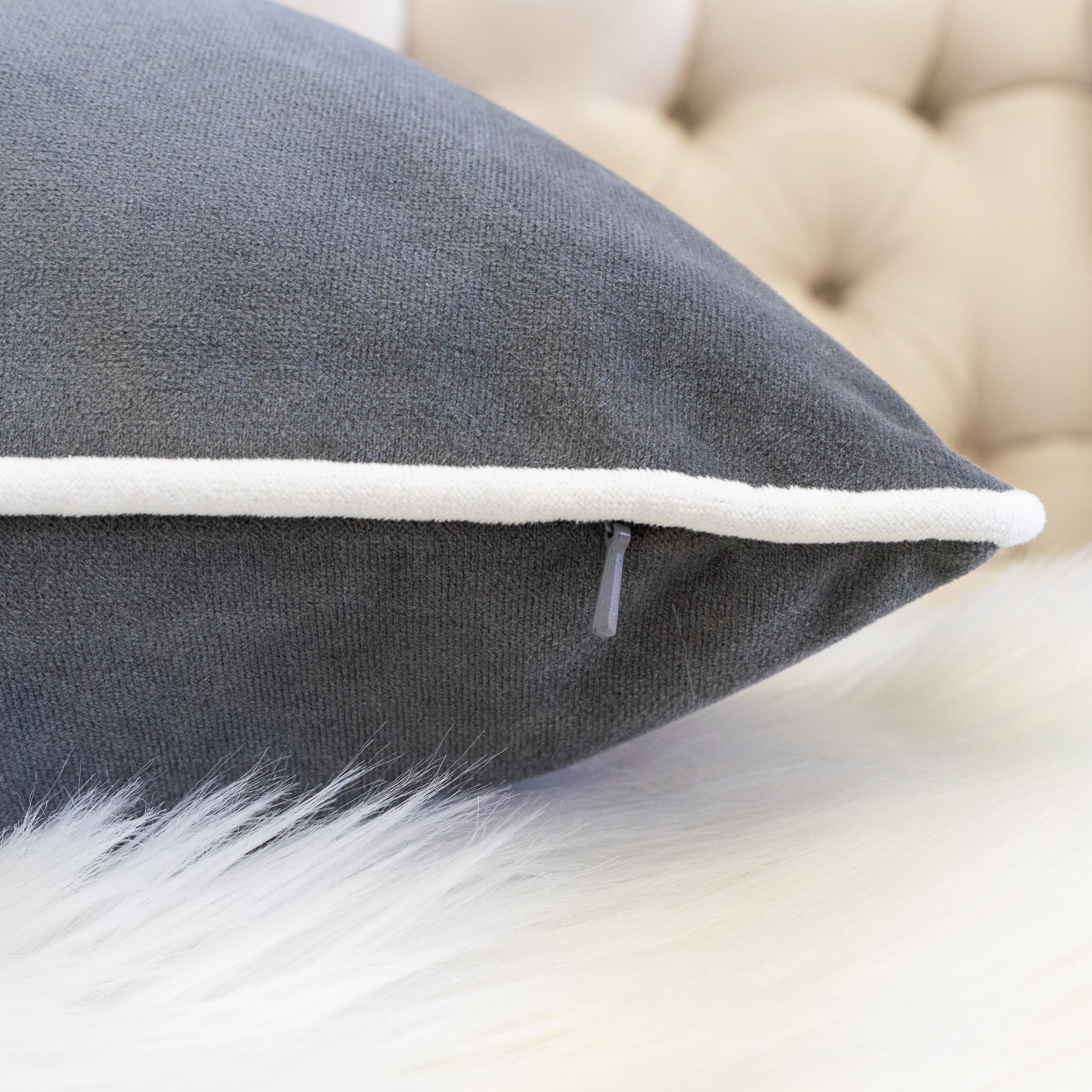 Alt View 1. LuXeo - Holiday Christmas Cotton Throw Pillow/ Color: Grenn Size: 20"x20" - GRAY.