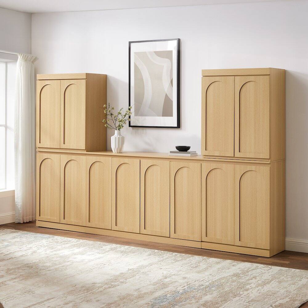 Alt View 4. Crosley Furniture - Marco 3-Piece Entertainment Center - Sideboard & 2 Pantries - Brown.