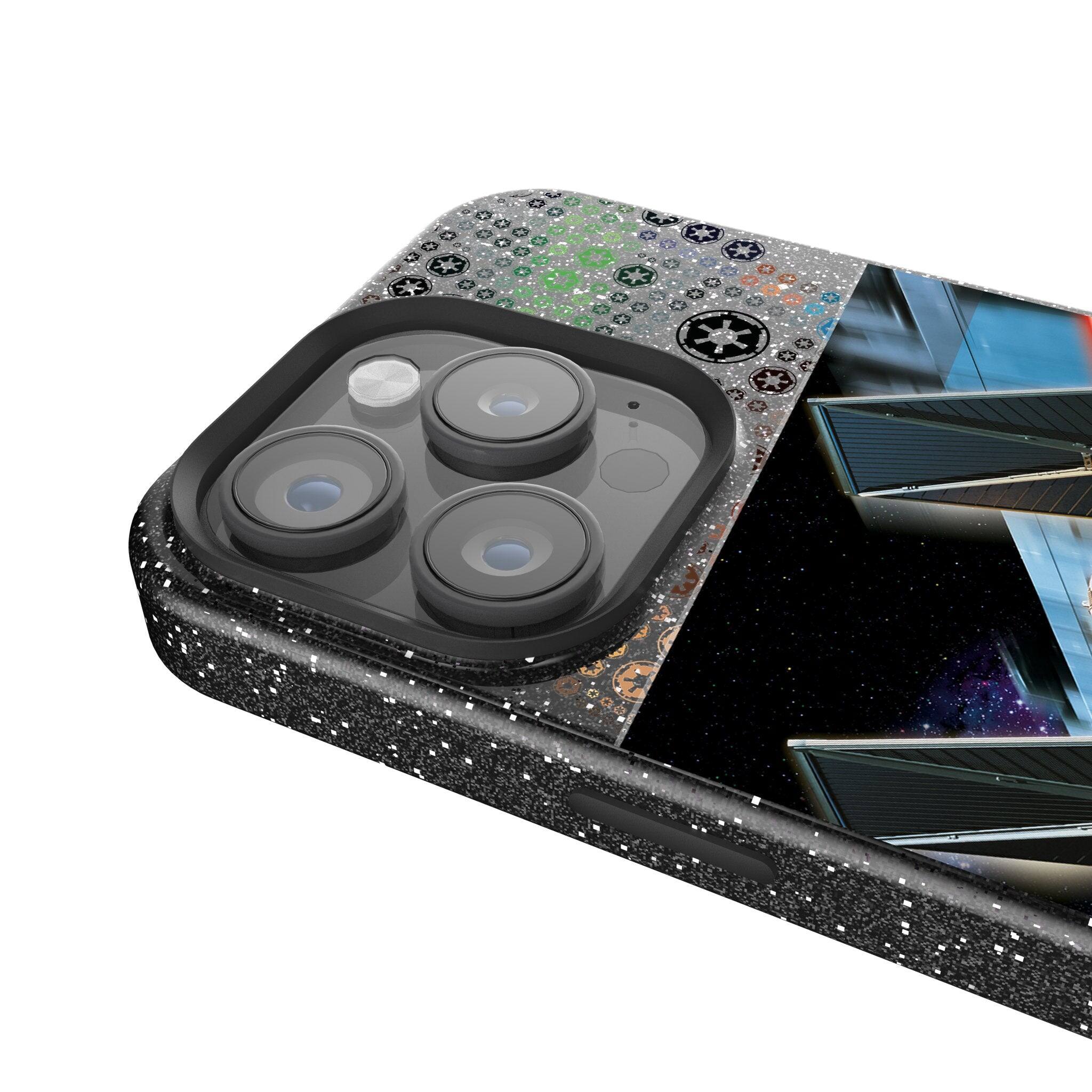 Back. Keyscaper - Star Wars: A New Hope Portrait Black Bling Phone Case - Apple iPhone 16 Pro Max - TIE Fighter.