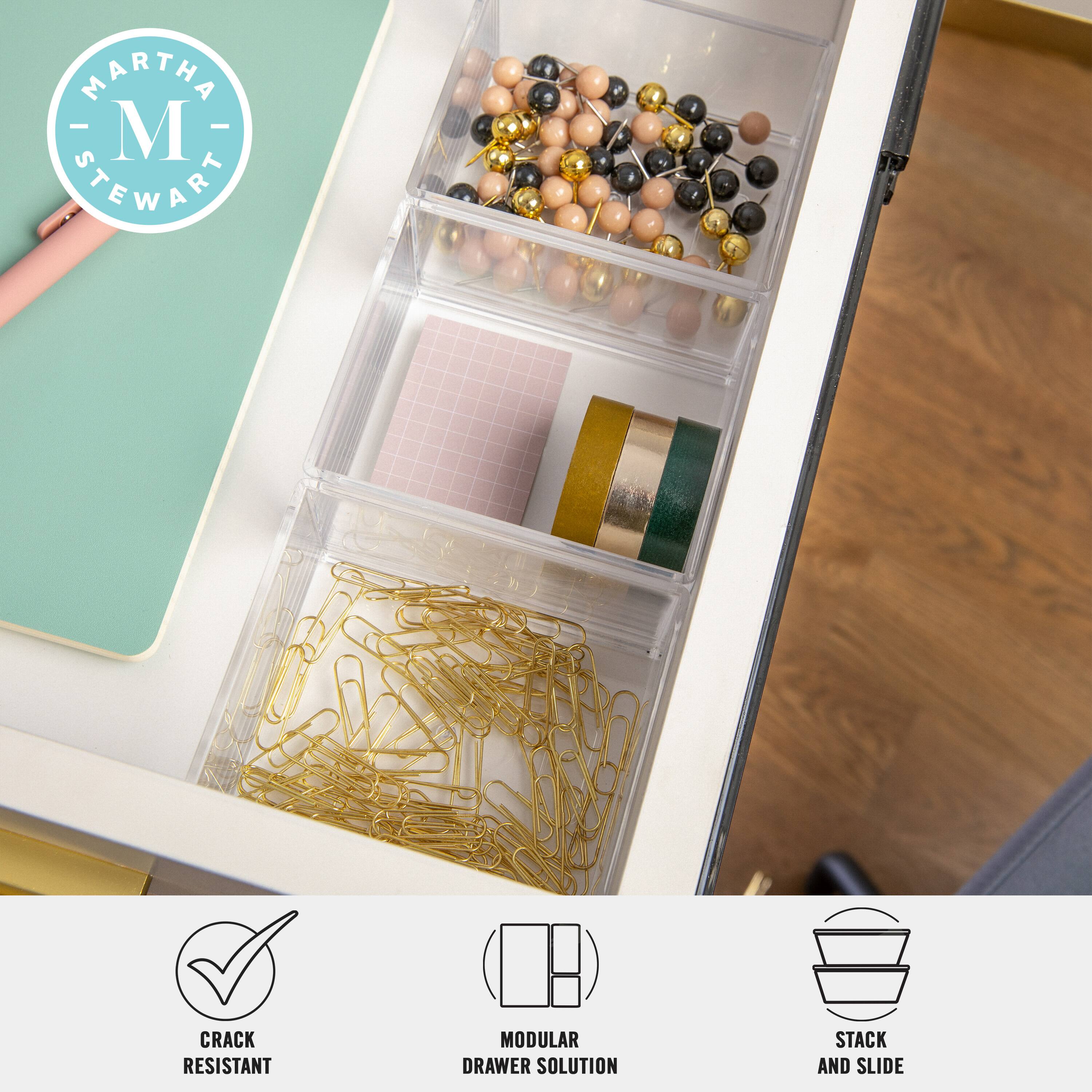 Martha Stewart Crack Resistant Modular Drawer Solution Stack and Slide
