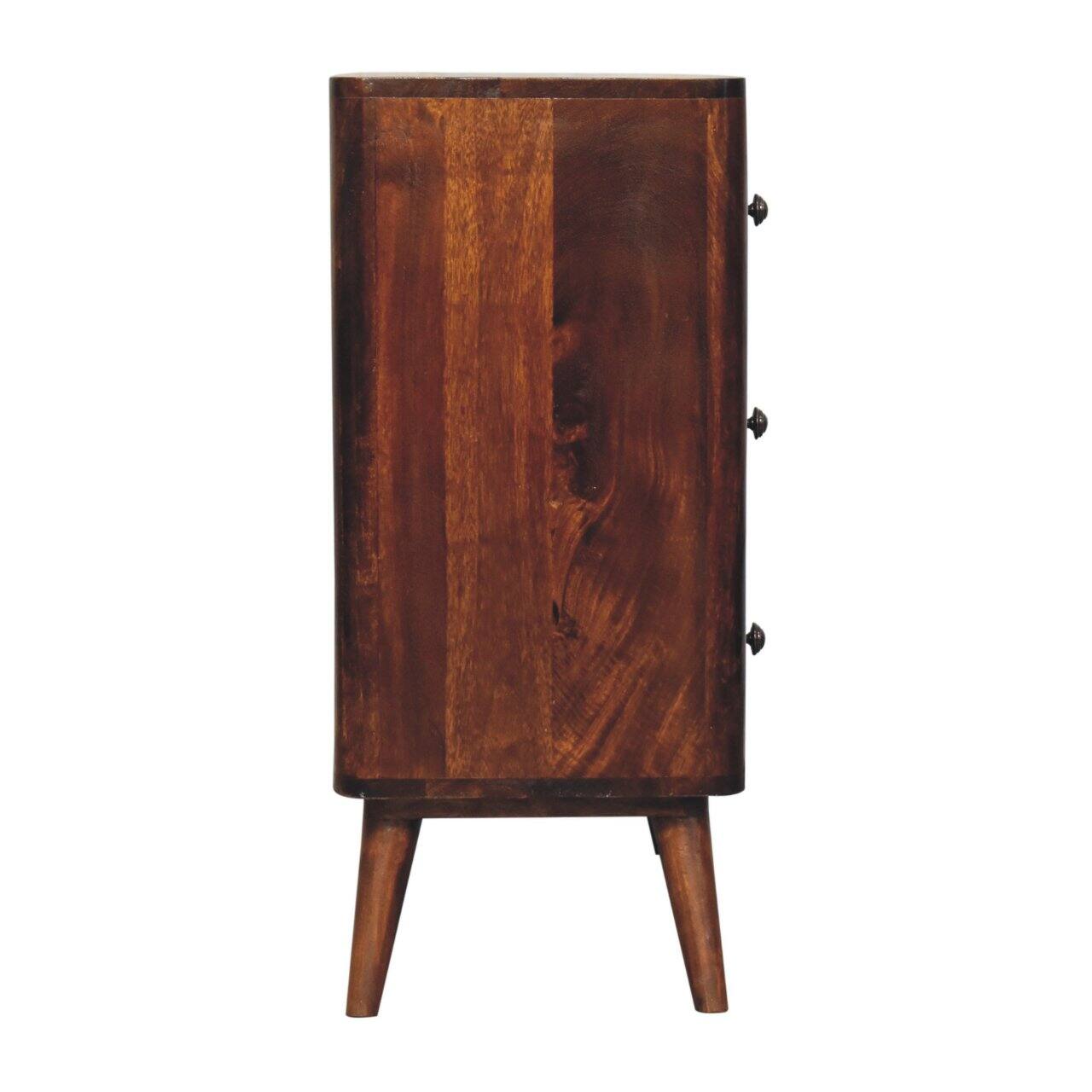 Alt View 5. Artisan Furniture - Artisan Furniture Solid Wood Bera Chest, 3 Drawers, Brown - Brown.