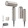 Dreame - Pocket Hair Dryer - Ultra Lightweight Blow Dryer with 2 Styling Attachments, Fast Drying, High-Speed Brushless Motor - Titanium Gold