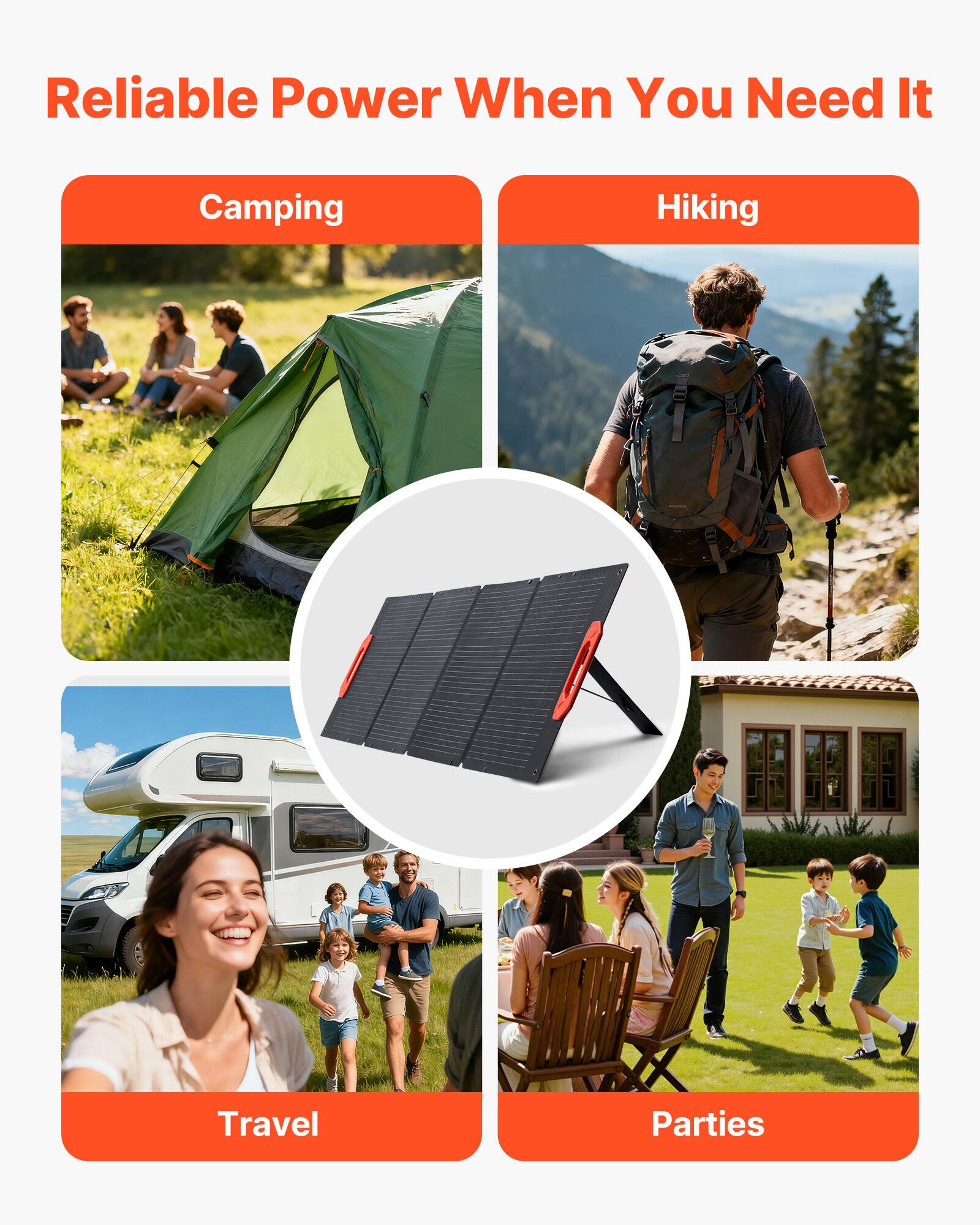Reliable Power When You Need It

- Camping
- Hiking
- Travel
- Parties