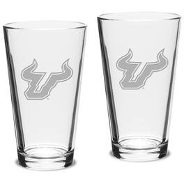 Jardine - South Florida Bulls 16oz. 2-Piece Classic Pub Glass Set - Multicolor