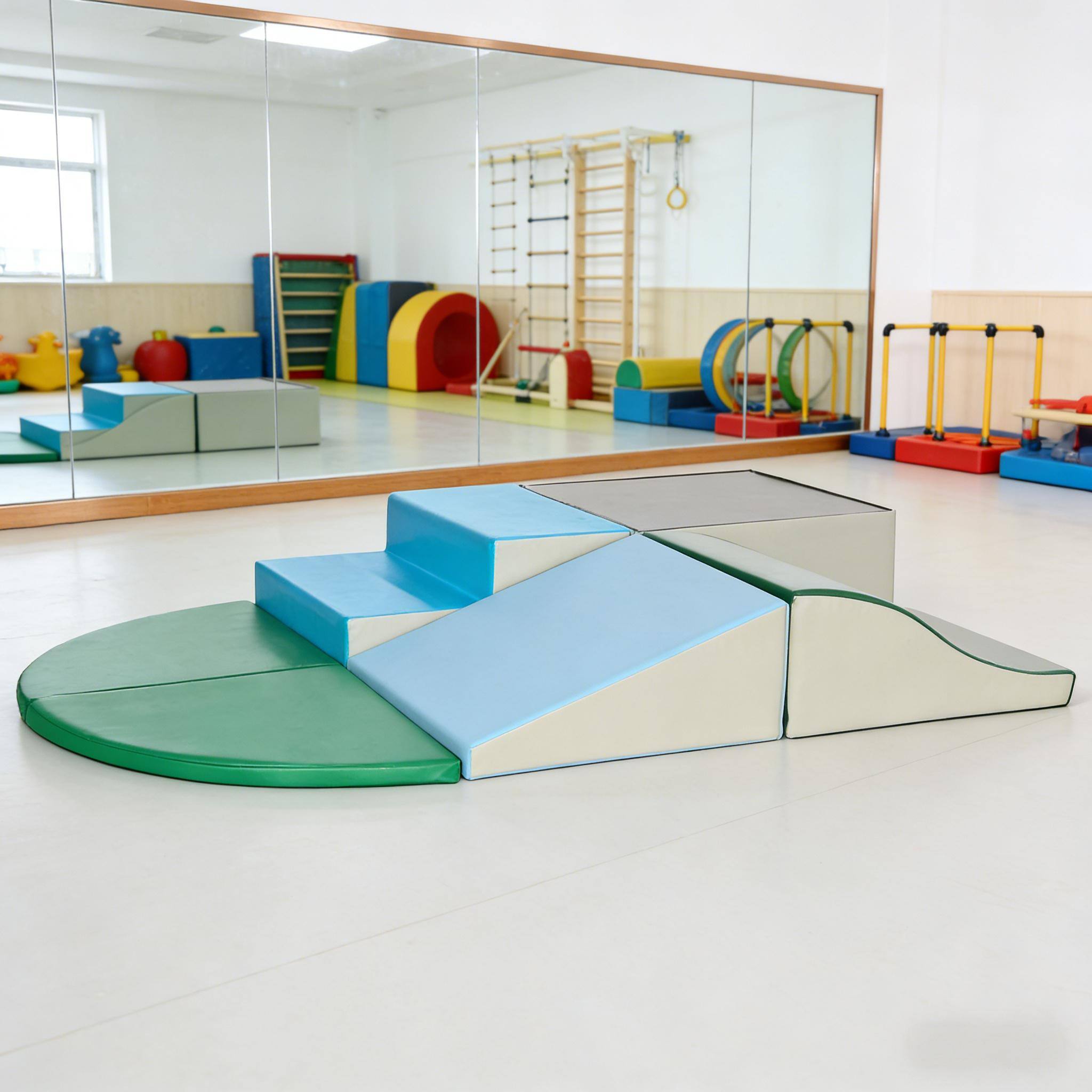 Left. Siljoy - Soft Foam Climbing Blocks Set, Safe Toddler Play, Stackable, 132lb Load, Ages 12-36 Months, Easy Clean, Multicolor - Multicolor.