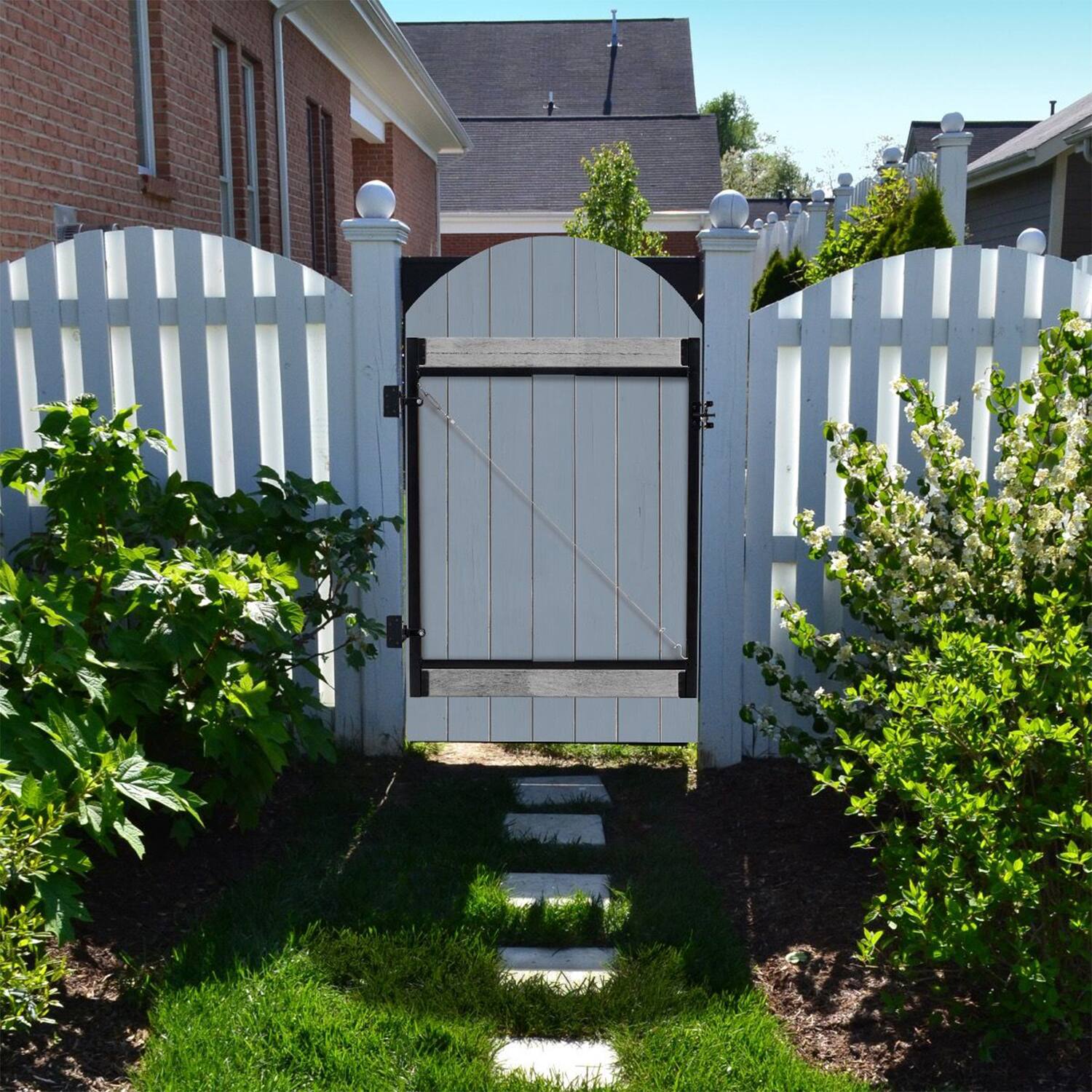 Alt View 4. Adjust-A-Gate - Adjust-A-Gate Steel Frame Gate Building Kit, 60"-96 Inch Wide Opening (2 Pack) - Black.