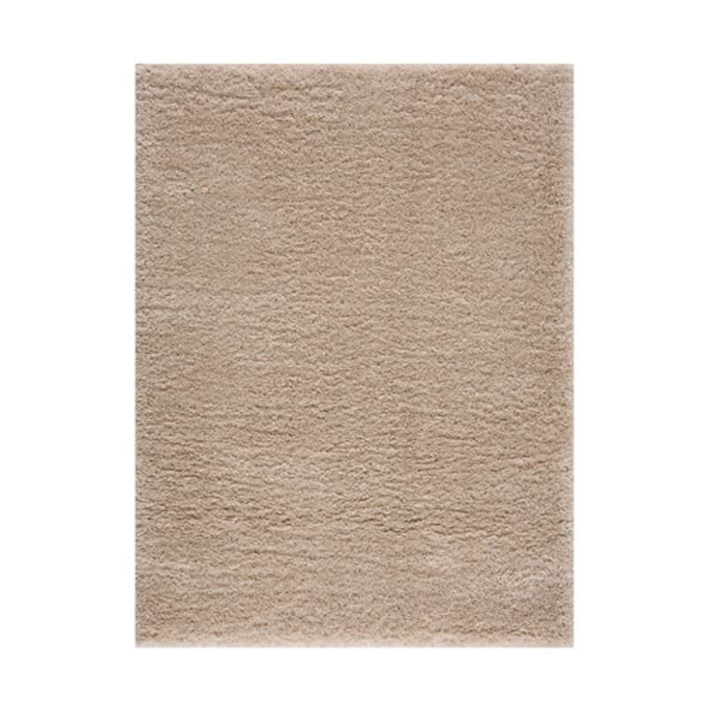 HTUTWOO - Polyester Shag Area Rug - 5x7, Machine Woven Plush Rug, High Pile 0.75", Soft Pile for High-Traffic Areas - Cream