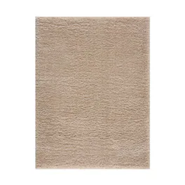 HTUTWOO - Polyester Shag Area Rug - 5x7, Machine Woven Plush Rug, High Pile 0.75", Soft Pile for High-Traffic Areas - Cream