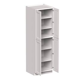 Boyel Living - 30-in W x 96-in H x 27-in D Shaker RTA Kitchen Pantry Tall Cabinet with Soft-Close - White Shaker