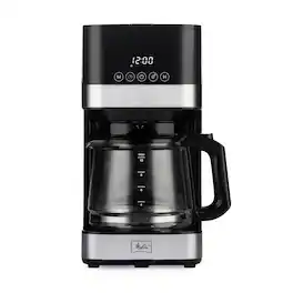 Melitta - Aroma Tocco 10-Cup Drip Coffee Maker with Glass Carafe and Touch Control Display - Black