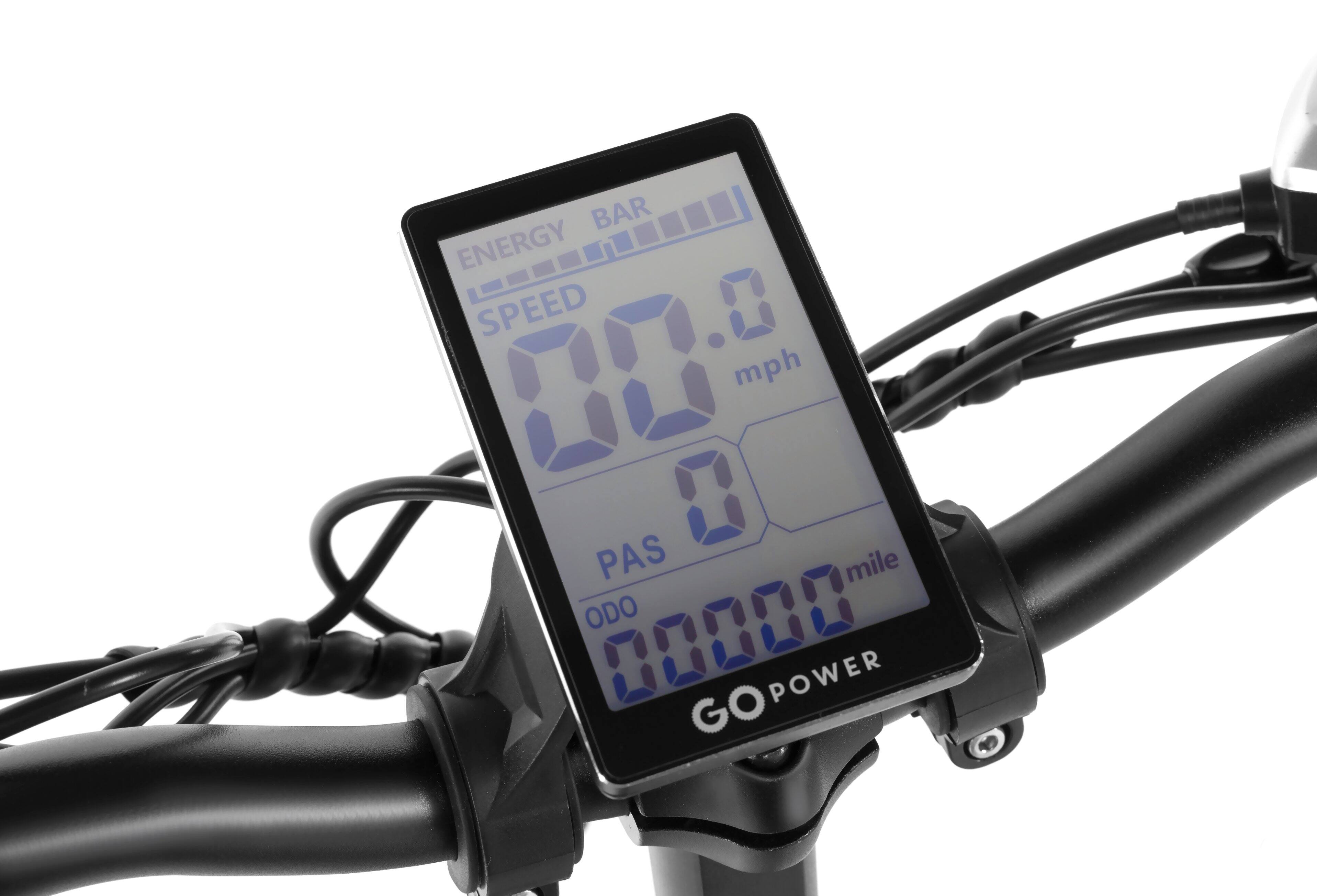 ENERGY BAR  
SPEED 00.0 mph  
PAS 0  
ODO 00000 mile  
GO POWER