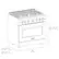 36" - 37 1/2" (914 mm - 953 mm)
Depth Without Handle: 27 3/4" (705 mm)
Depth Including Handle: 29 1/4" (743 mm)
36" (914 mm)