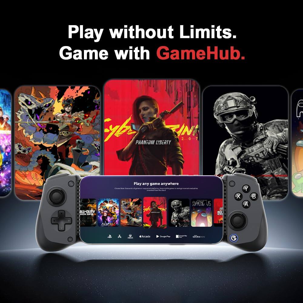 Play without Limits.  
Game with GameHub.  

Play any game anywhere  
Choose from thousands of games, including the latest releases.  

- Google Play  
- Microsoft Store  
- Arcade  
- Netflix  
- Disney+