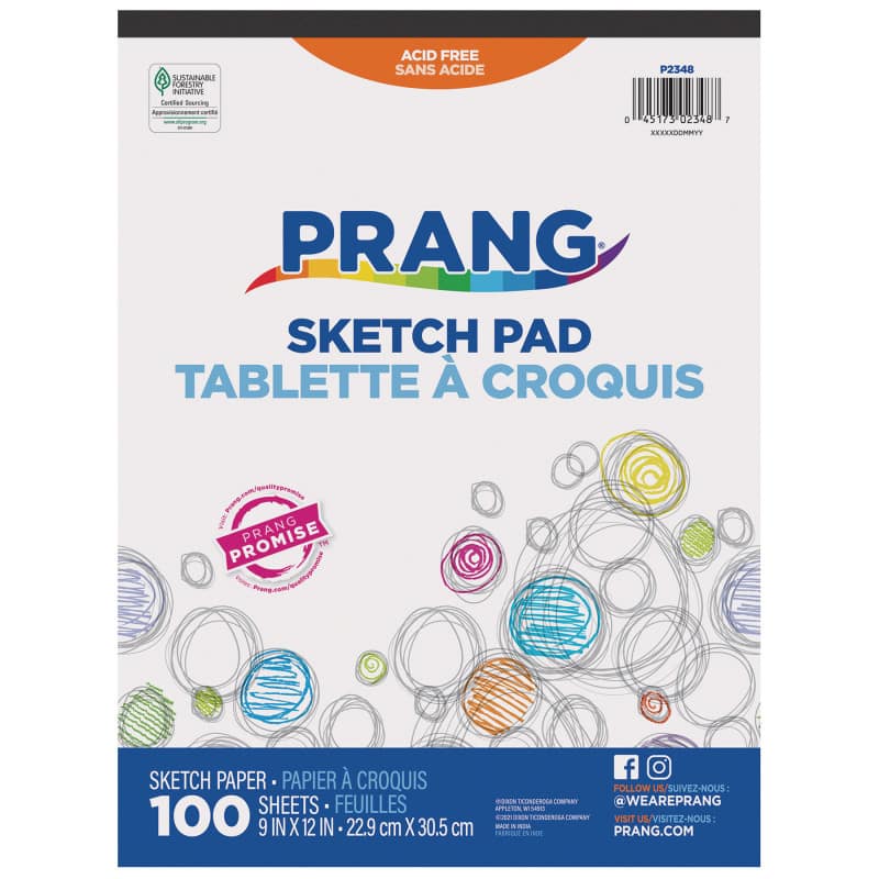 Prang - Sketch Pad, 9" x 12", 100 Sheets