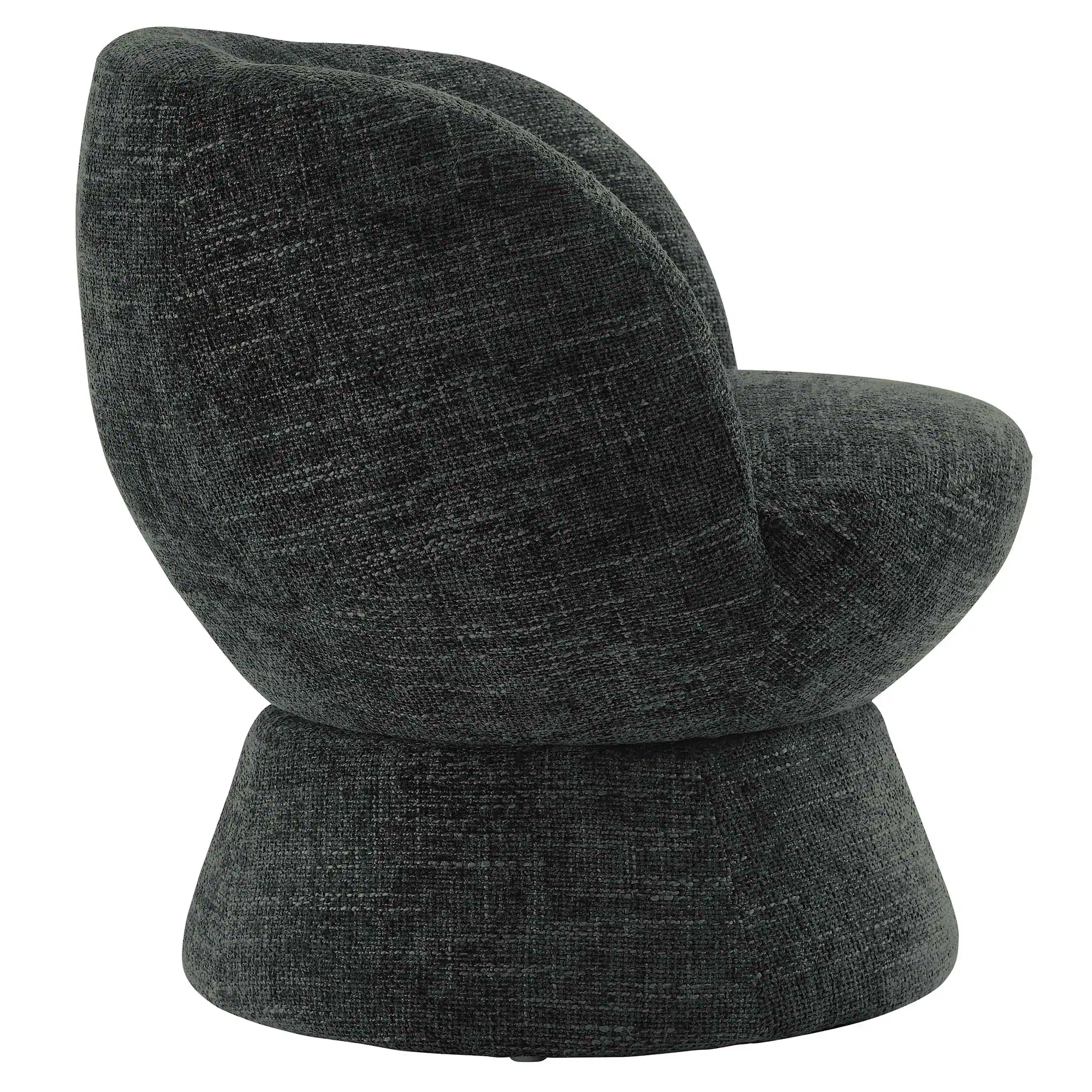 Alt View 2. Modway - Vesta Chenille Fabric Upholstered Swivel Chair by Modway - Carbon Black.