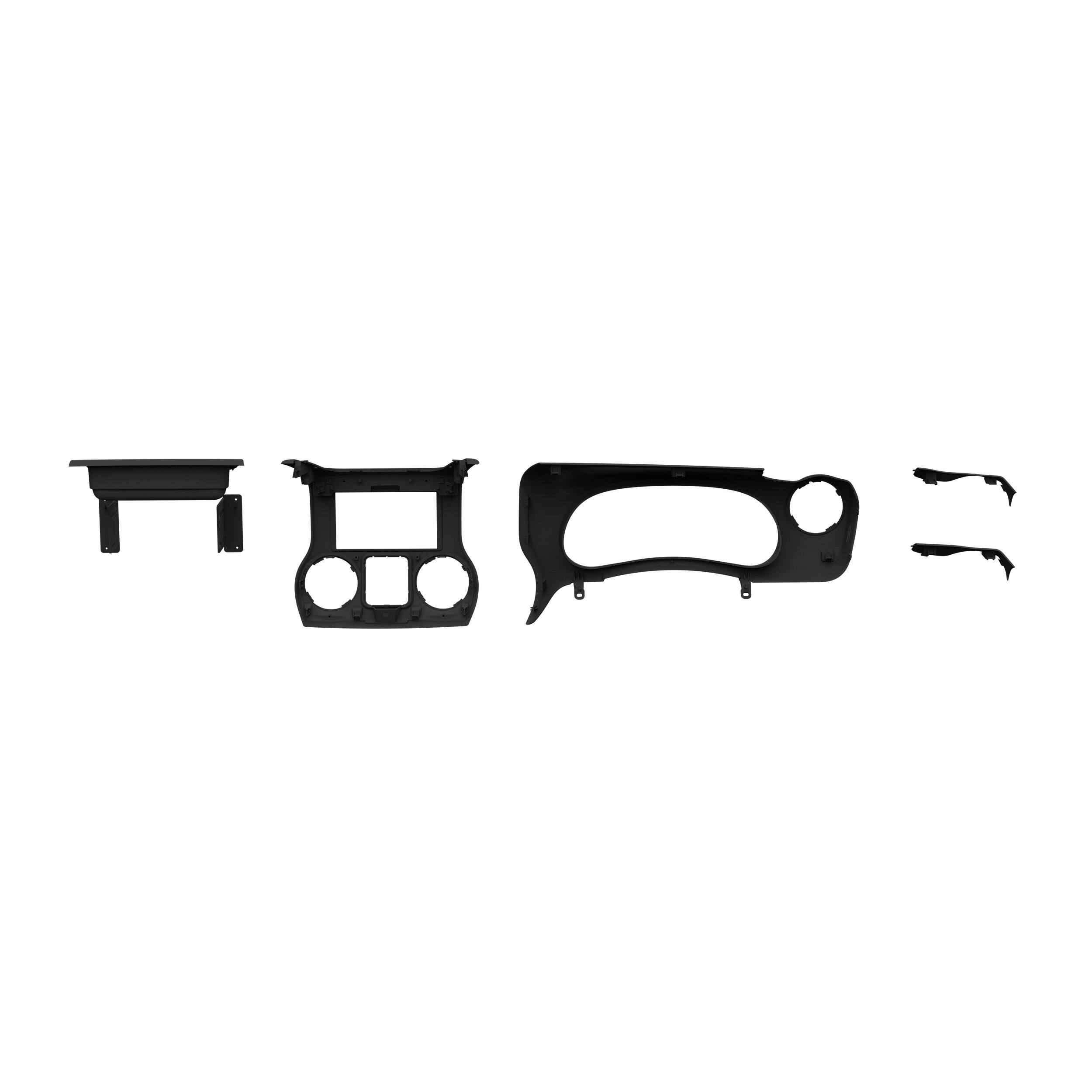 Back. Metra - Metra Full Dash Replacement Radio Installation Kit for 2011–2018 Jeep Wrangler JK Vehicles - Black.
