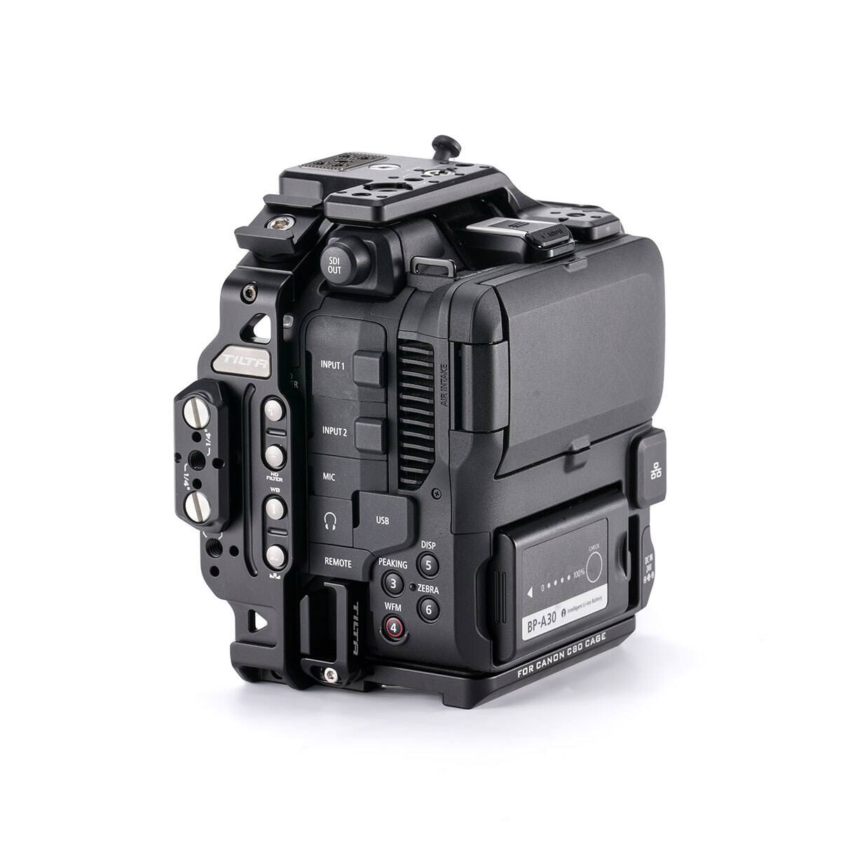 SDI OUT CM. TILTA PUNA - R INPUT1 INPUT2 2 MK INTAKE AIR. USB REMOTE TILTm DISP PEAKING 5 3 ZEBRA WFM 5 4 3s 10% ... e BP-A30 CAGE C8o CANON FOR H