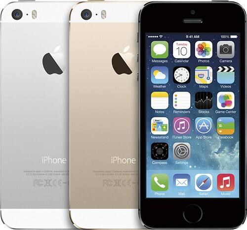 Alt View Standard 1. Apple - iPhone 5s 32GB Cell Phone - Silver (Verizon Wireless).