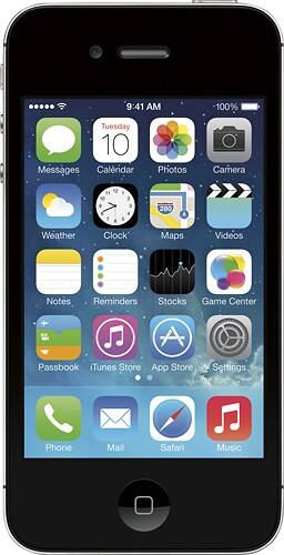  Apple - iPhone 4s 8GB Cell Phone - Black (Verizon Wireless)