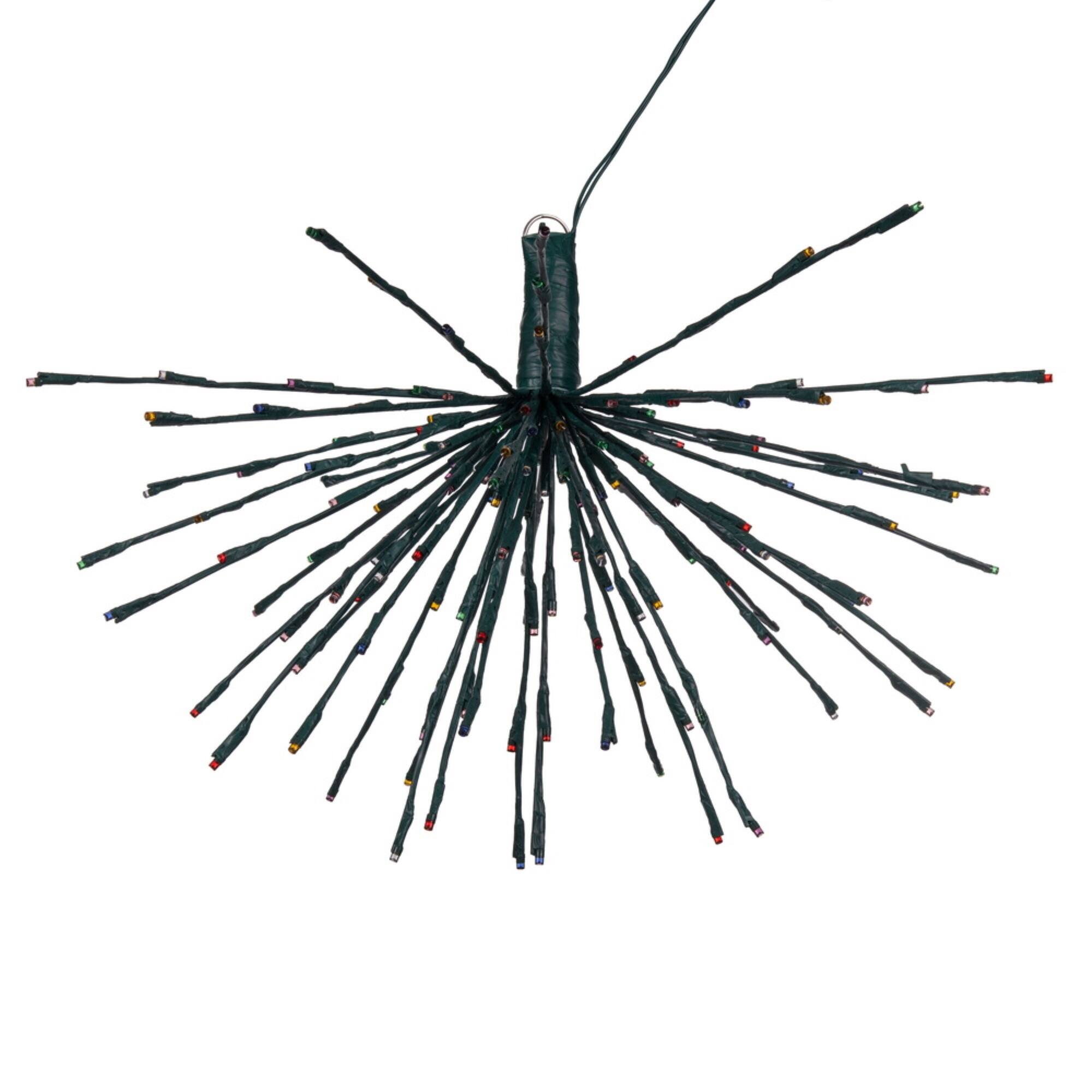 Front. Vickerman - Vickerman 160Lt x 24" Green Starburst Multi-Colored 5mm LED Lights..