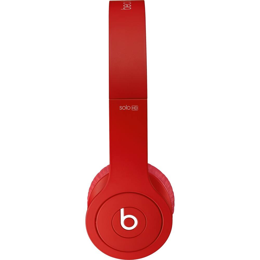 Left. Beats - Beats Solo HD On-Ear Headphones - Drenched in Red.
